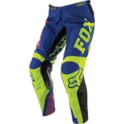 Fox Racing 180 мотоштаны женские, черно-сине-салатовый