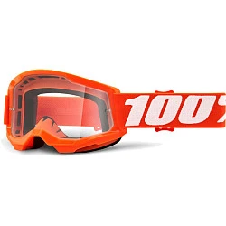 100% Strata 2 Youth Orange / Clear Lens мотоочки подростковые