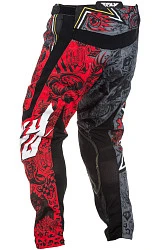 Fly Racing Kinetic Rockstar 2018 мотоштаны, красно-серый