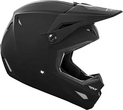 Fly Racing Elite Solid шлем кроссовый, черный матовый