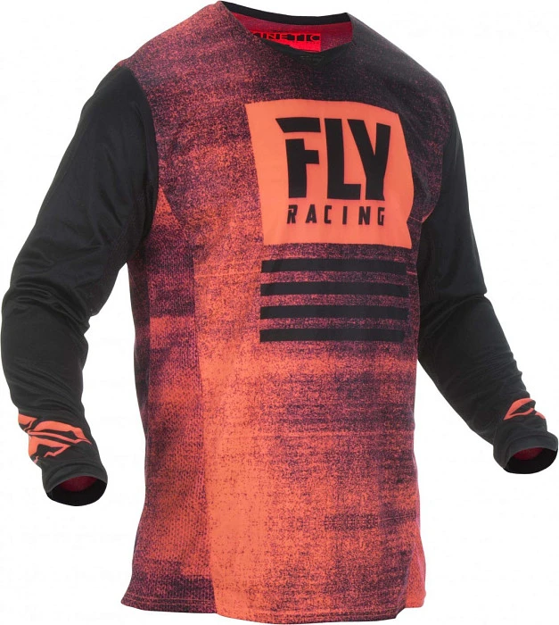 Fly Racing Kinetic Noiz джерси, черно-красный