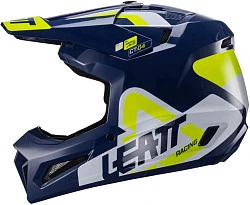 Leatt Kit Moto 3.5 V24 Blue шлем кроссовый + Velocity 4.5 мотоочки