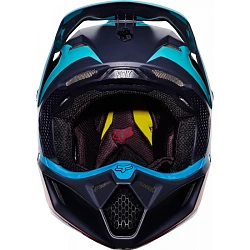 Fox Racing V3 Seca 2017 шлем кроссовый, черно-сине-красный