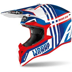 Airoh Wraap Youth Broken Blue/Red шлем кроссовый детский