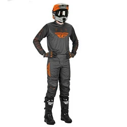 Fly Racing F-16 2021 комплект, серо-оранжевый