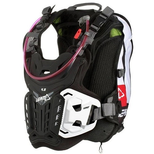Leatt GPX 4.5 Hydra Chest Protector Black/White панцирь, рюкзак-гидропак, черно-белый