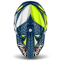 Airoh Twist Iron шлем внедорожный, сине-желто-белый