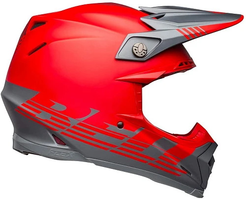 Bell Moto-9 Flex Seven Matte Gray/Red шлем кроссовый