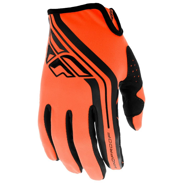 Fly Racing Windproof Lite мотоперчатки, оранжево-черный