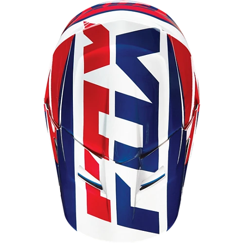 Fox Racing V1 Mako шлем кроссовый, сине-бело-красный