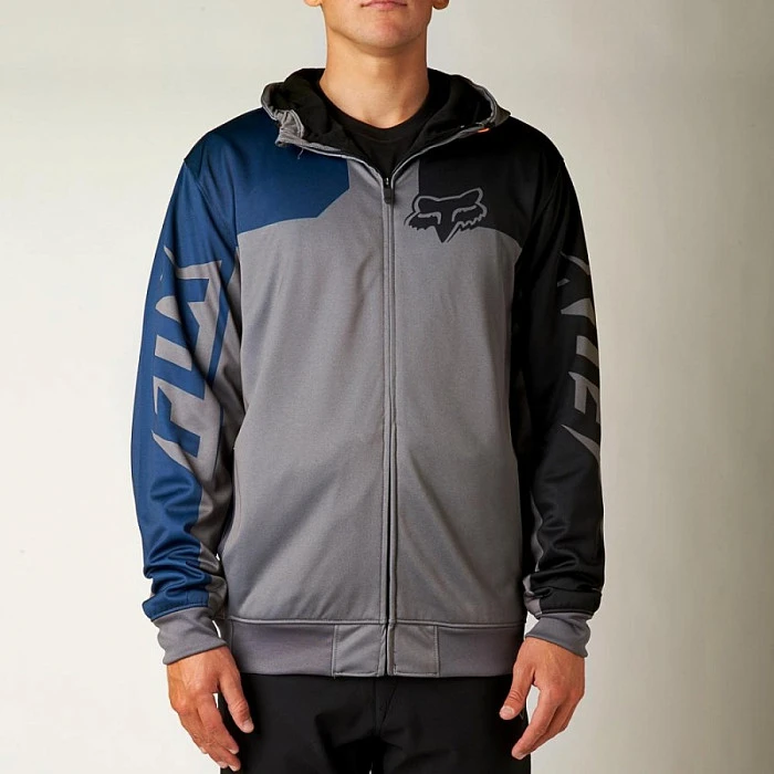 Fox Race Zip Fleece толстовка, серо-синий