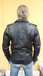 First M775BFL Bull Косуха мужская кожаная с буйволом, черный