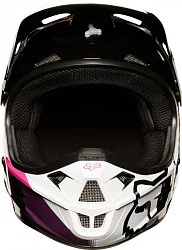 Fox Racing V1 Halyn 2018 шлем кроссовый, черно-малиново-белый
