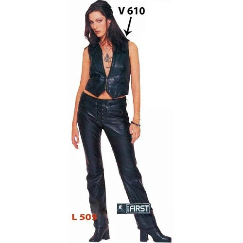 First VL610 Жилетка кожаная женская, черный
