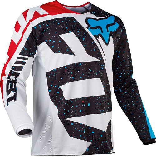 Fox Racing 180 Nirv джерси, бело-черно-красный