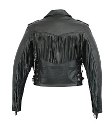 First L115FR Косуха кожаная женская с бахромой