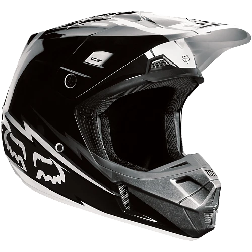 Fox Racing V2 Giant шлем кроссовый, черно-белый