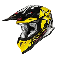 Just1 J39 Rockstar шлем кроссовый, черно-бело-желтый