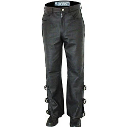 First M8020 Кожаные штаны на застежках снизу, черный