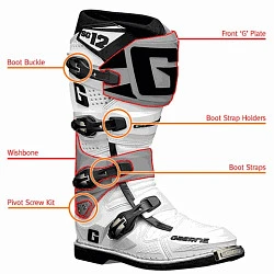 Gaerne SG12 SE Aqua мотоботы кроссовые, бело-бирюзовый