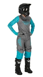 Fly Racing F-16 2021 джерси женская, серо-голубой