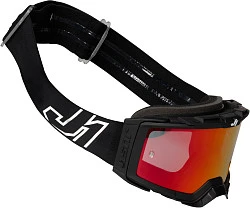 Just1 Nerve Absolute Black мотоочки, красная линза