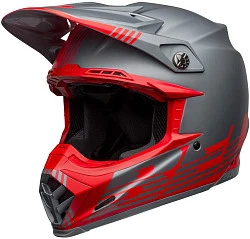 Bell Moto-9 Flex Seven Matte Gray/Red шлем кроссовый