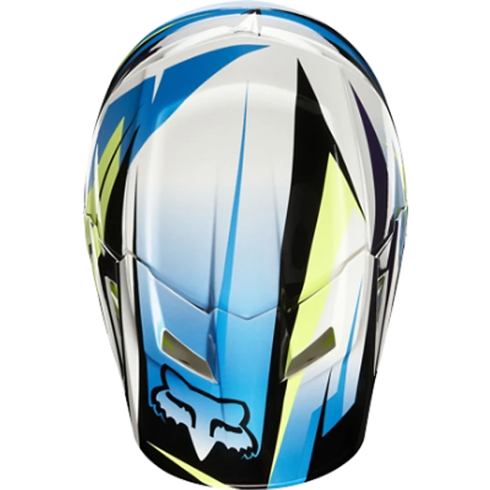 Fox Racing V1 Costa шлем кроссовый, желто-синий