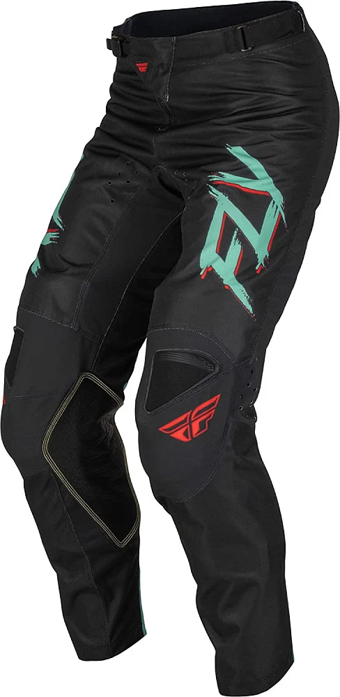 Fly Racing Kinetic S.E. Rave Black/Mint/Red мотоштаны