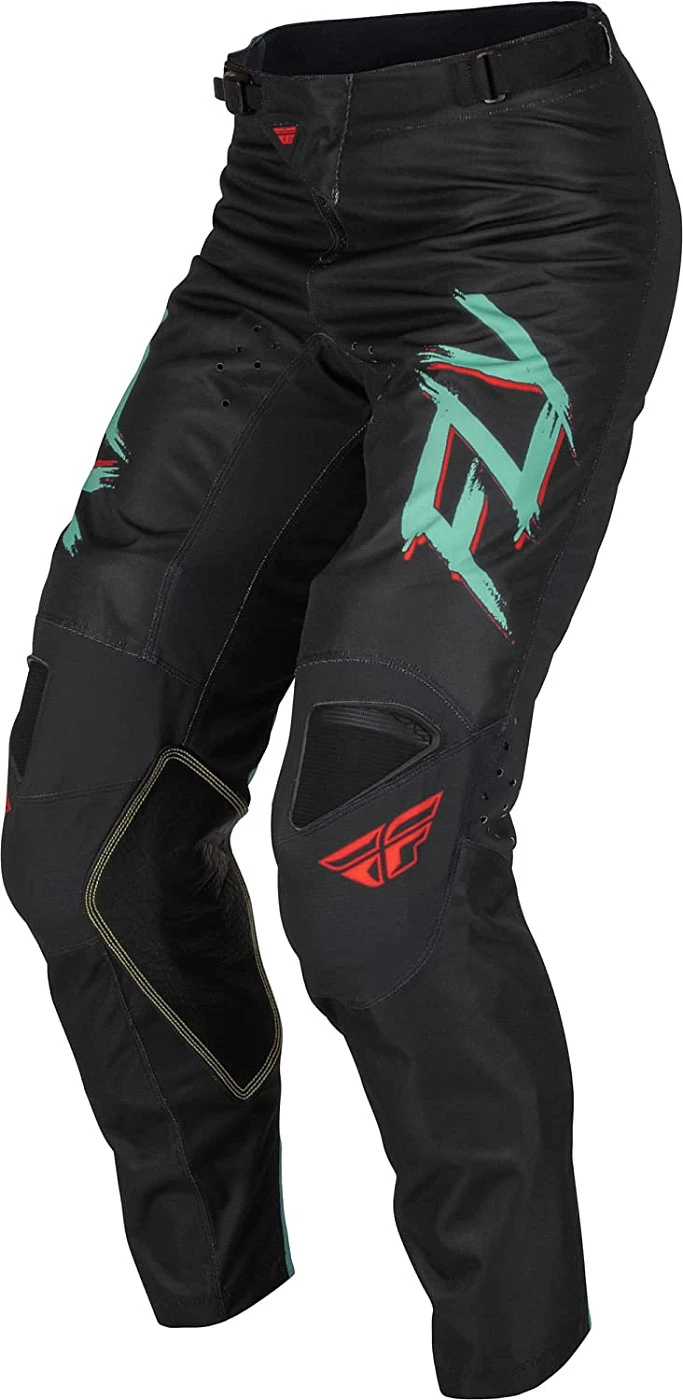 Fly Racing Kinetic S.E. Rave Black/Mint/Red мотоштаны
