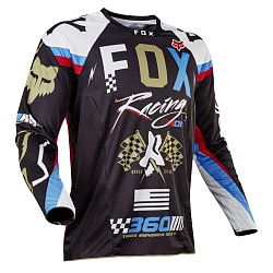 Fox Racing 360 Rohr 2017 джерси, черно-красно-белый
