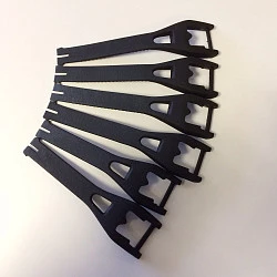 Fox Comp 5Y/3Y Buckle/Strap Kit стрепы к детским\женским мотоботам, черный (6 шт.)