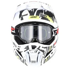 Leatt Kit Moto 3.5 Zebra шлем кроссовый + Velocity 4.5 мотоочки
