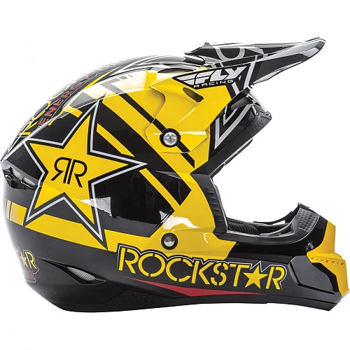 Fly Racing Kinetic Pro Rockstar шлем кроссовый, черно-желтый