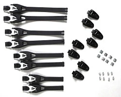 Fox Comp 5/5Y/3Y Buckle/Strap Kit стрепы к мотоботам с застежками, сине-красный (8 шт.)