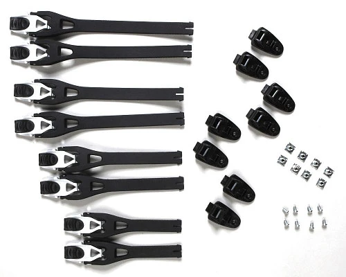 Fox Comp 5/5Y/3Y Buckle/Strap Kit стрепы к мотоботам с застежками, сине-красный (8 шт.)