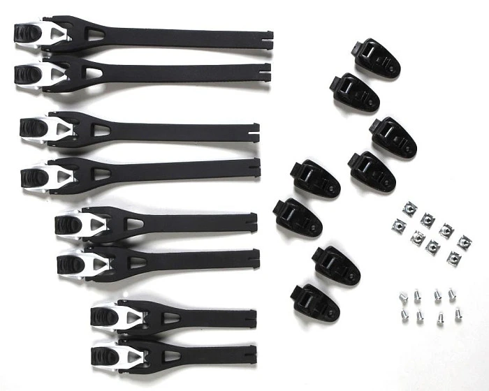 Fox Comp 5/5Y/3Y Buckle/Strap Kit стрепы к мотоботам с застежками, сине-красный (8 шт.)
