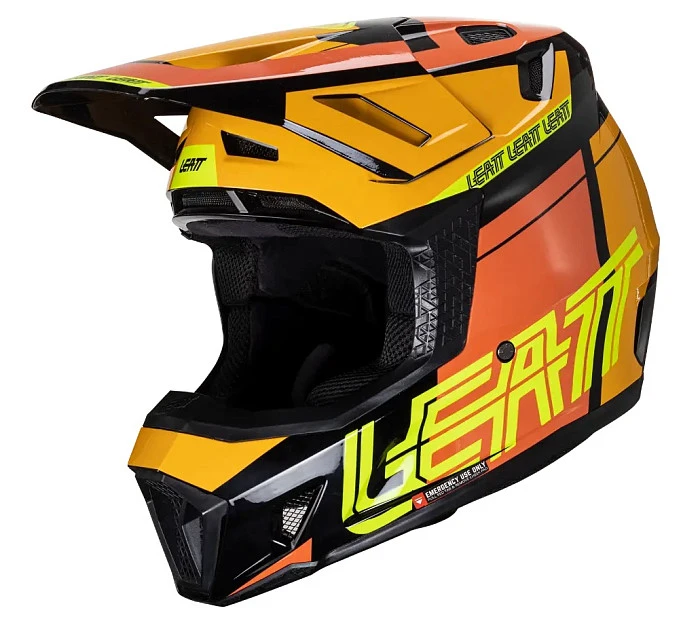 Leatt Kit Moto 7.5 V24 Citrus шлем кроссовый + Velocity 4.5 мотоочки