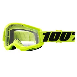 100% Strata 2 Fluo Yellow / Clear Lens мотоочки