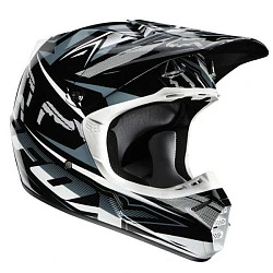 Шлем Fox Racing V3 Speed, черно-белый