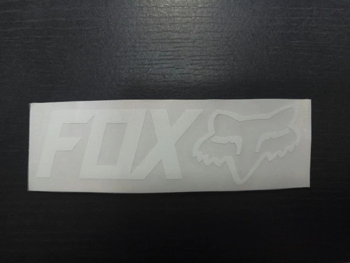 Fox наклейка плоттерная (10x3 см), белый
