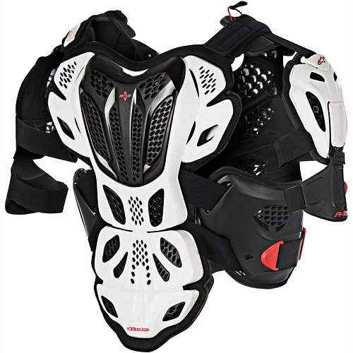 Alpinestars A-10 Full Chest Protector панцирь, бело-черный