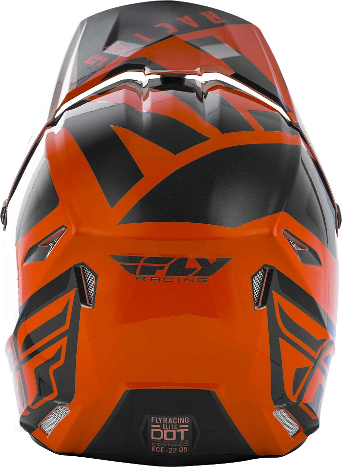 Fly Racing Elite Vigilant шлем кроссовый подростковый, оранжево-черный