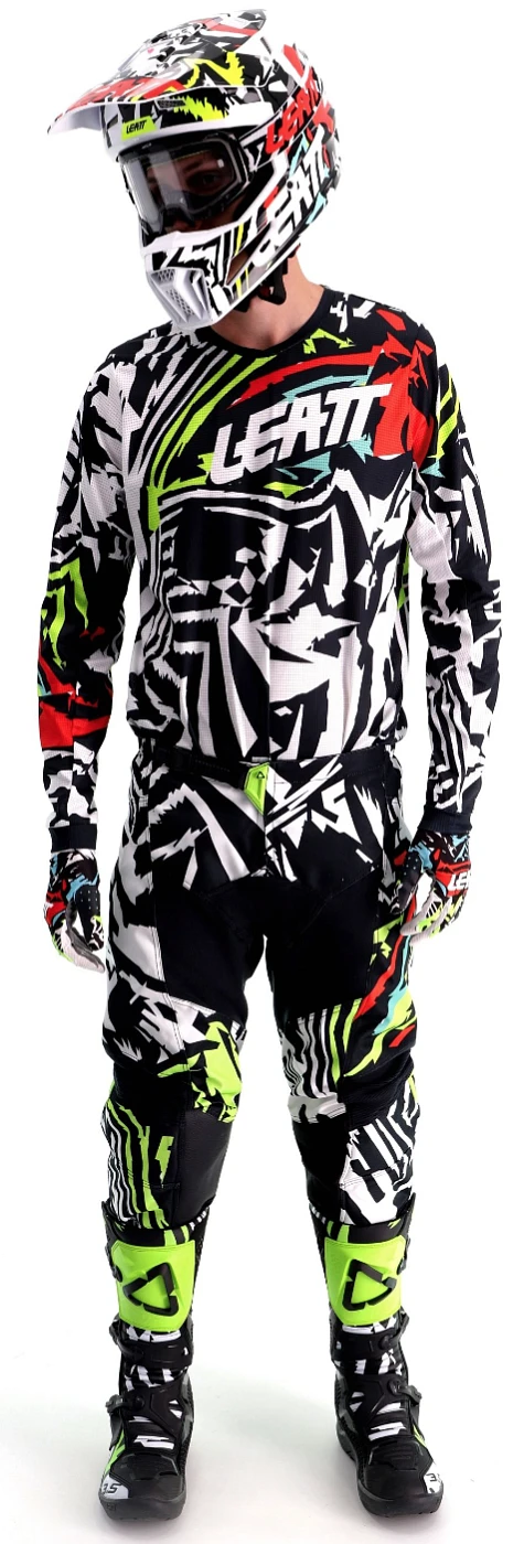 Leatt 3.5 Ride Kit Mini 2023 Zebra комплект детский, мотоштаны + джерси
