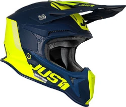 Just1 J18 Pulsar шлем кроссовый, желто-синий матовый