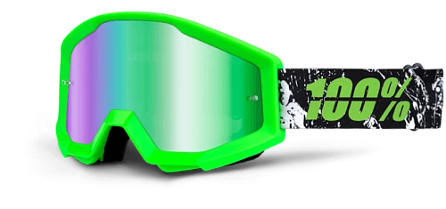 100% Strata Crafty Lime Mirror Green Lens мотоочки