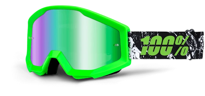 100% Strata Crafty Lime Mirror Green Lens мотоочки