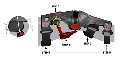 Mobius X8 Knee Brace наколенники, серо-красный