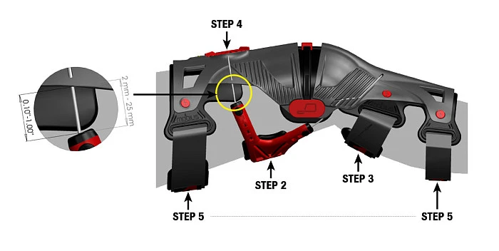 Mobius X8 Knee Brace наколенники, серо-красный