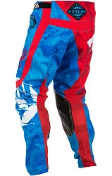 Fly Racing Kinetic Outlaw 2018 мотоштаны, красно-синий